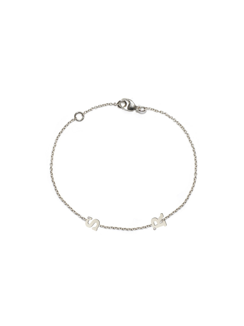 Love Letter Customizable Single Diamond Bracelet