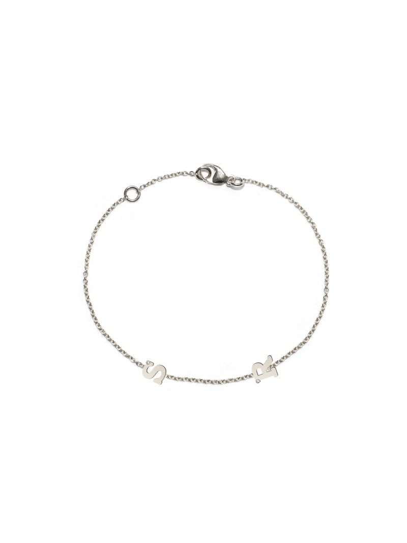 Love Letter Customizable Single Diamond Bracelet